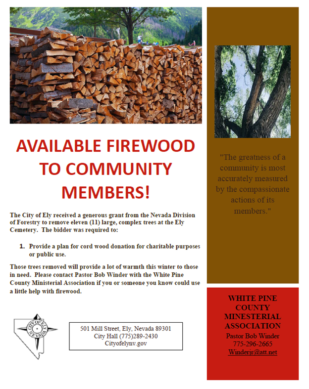 available firewood in ely, nv